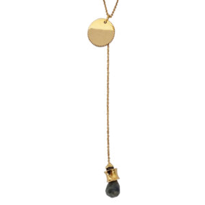 Find Time Chain Necklace is a gold chain coin pendant necklace for everyday outfit.