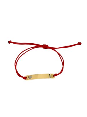 Gold Heart Cord Bracelet